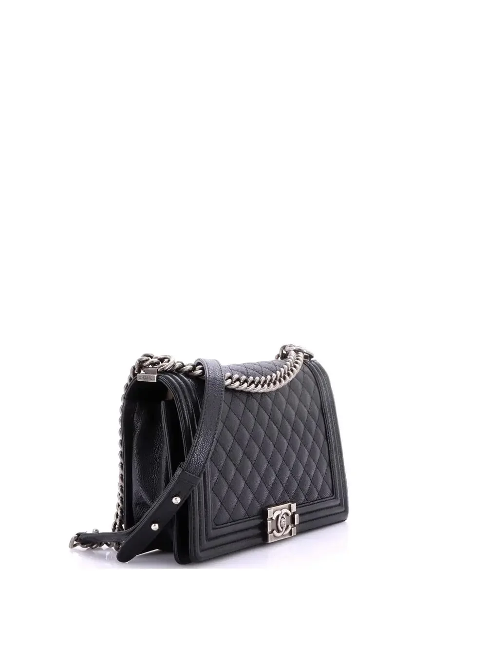 Chanel Boy Flap Bag Quilted Caviar New #264235C38B